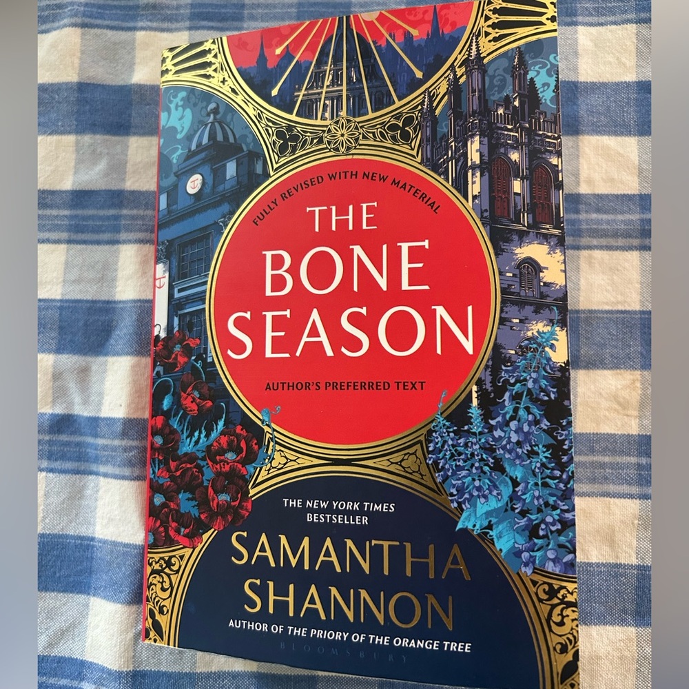 The Bone Season Book by Samantha Shannon, this addition is published in 2023.